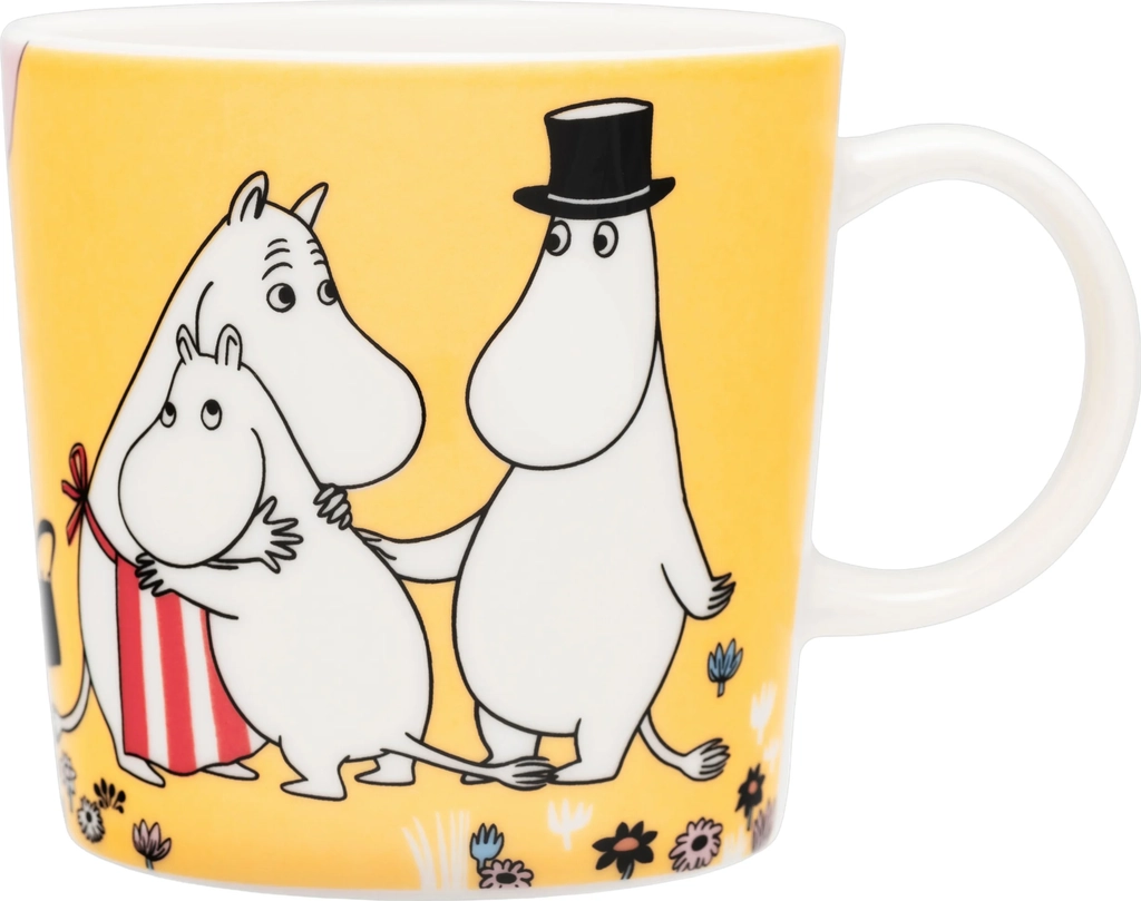 Arabia Moomin Mug 0,3L Family Time - Yellow - 0.3 L