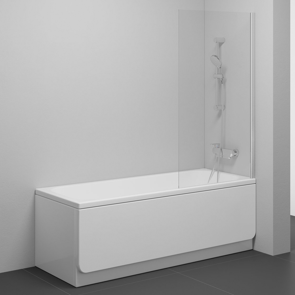 Hill Ceramic Badkarsvägg Klyro Krom Matt 6 mm 80x140 cm