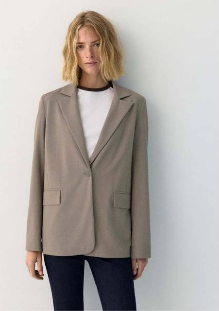 Pull&Bear Basic Brungrå Kavaj - Brown