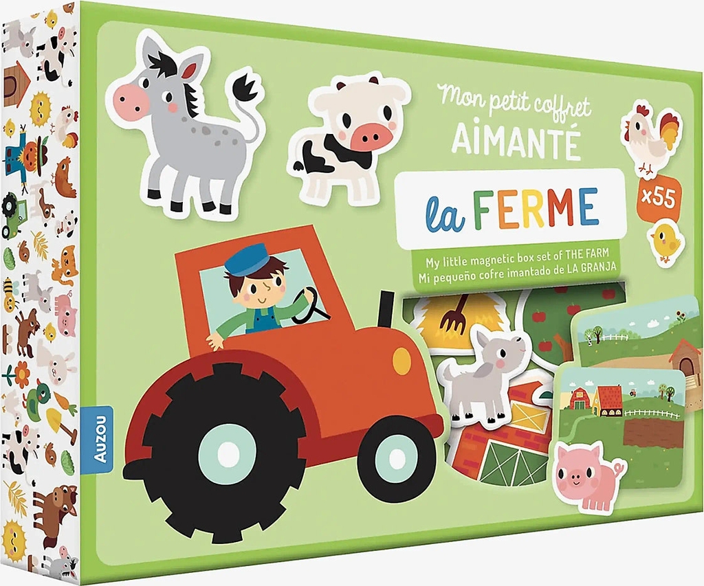 Auzou My Little Magnet Case - The Farm - Multi/patterned - ONE SIZE