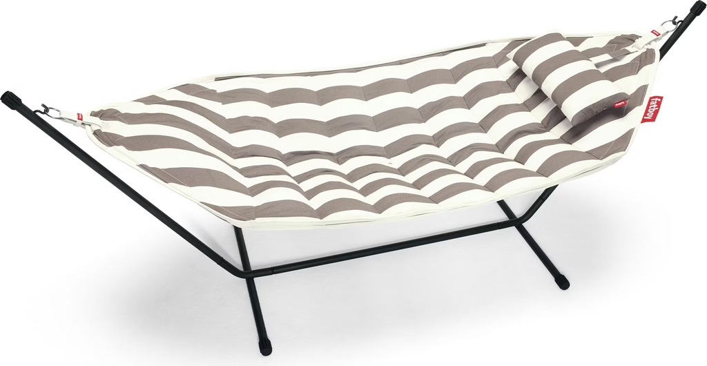 Fatboy Headdemock Superb Stripe Cacao Incl Pillow + Rack Black