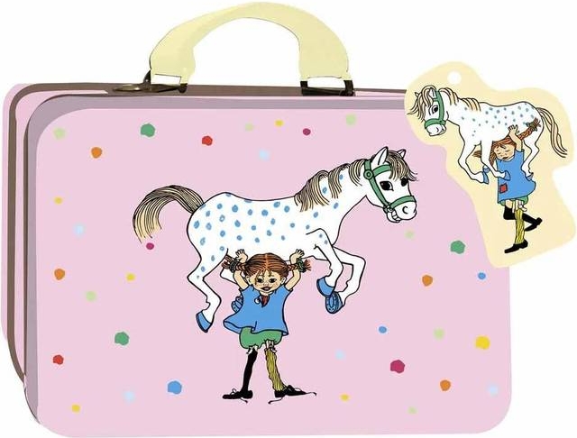 Astrid Lindgren Pippi Small Tin Suitcase Pink