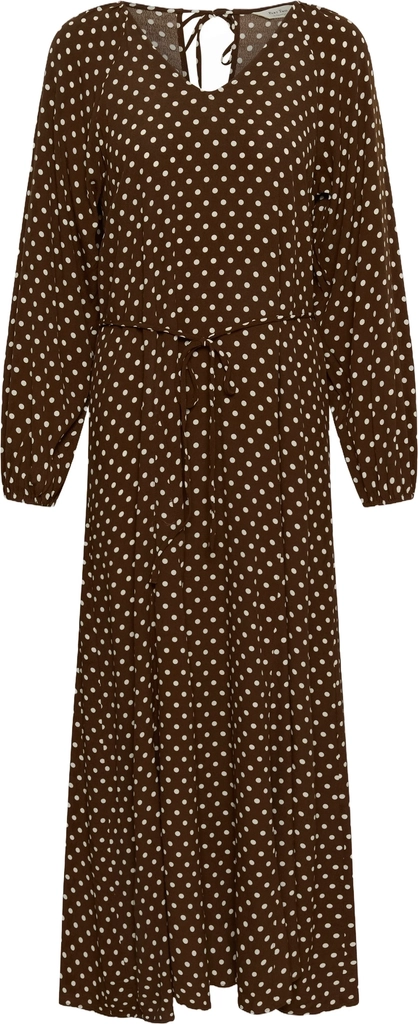 Part Two Rosalinepw DR Kvinde Downtown Brown Dot Print Lange Kjoler Str 40 - hos Magasin
