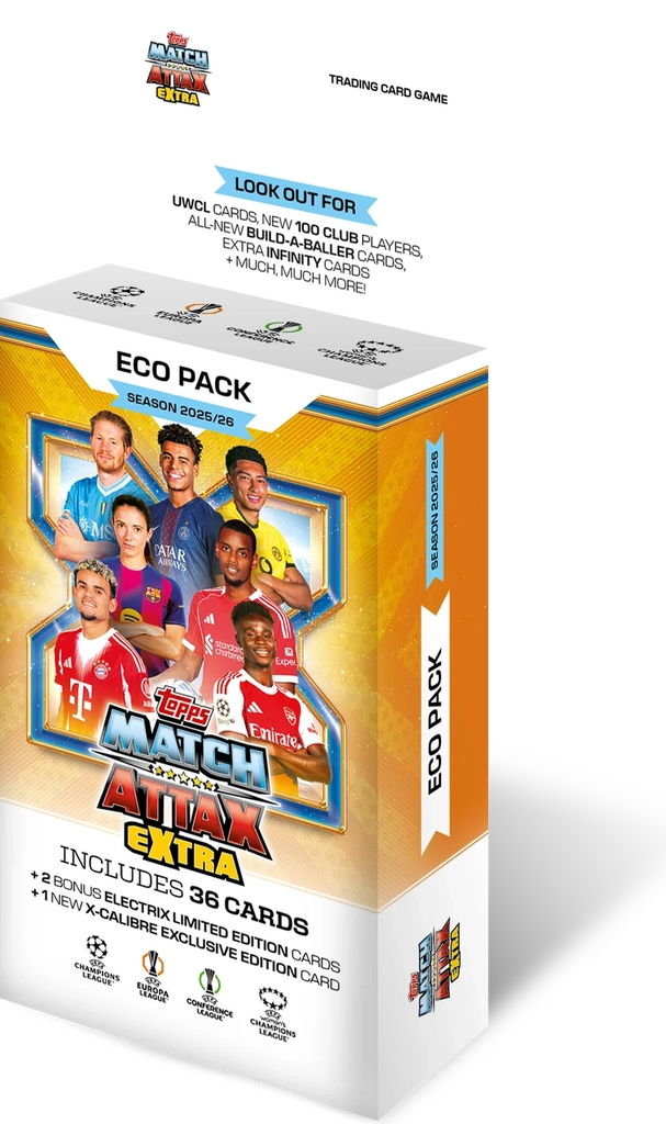 Topps UEFA Champions League Match Attax Extra Trading Cards 2025 26 Eco Pack