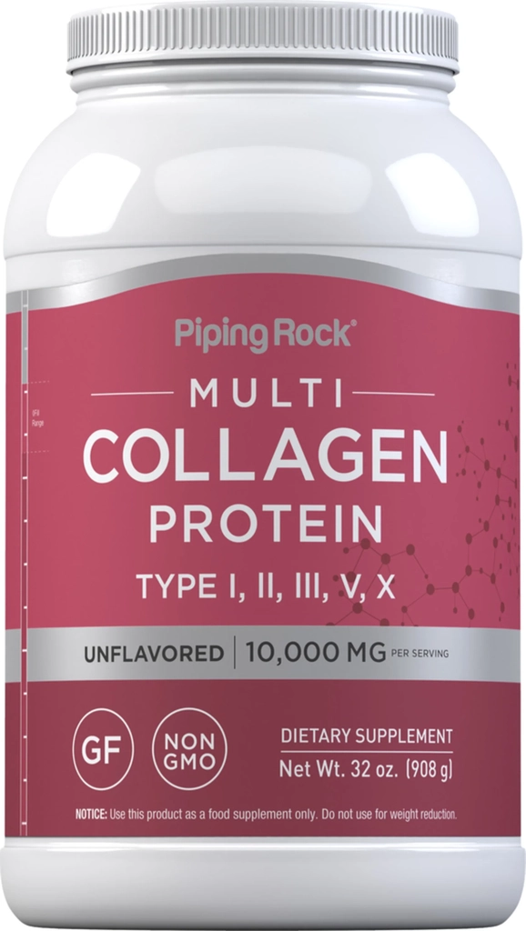 multi collagen protein pulver, 10.000 mg (per portion), 32 oz (908 g) flaske