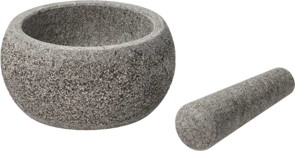morter med støder dia. 16 x 8 cm granit