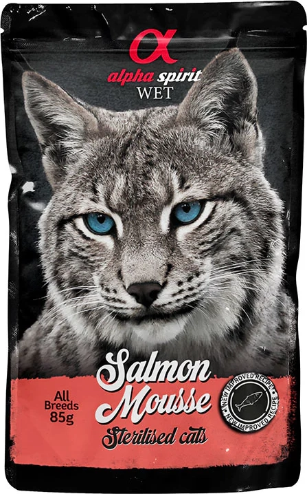 adult vådfoder mousse pouch sterilized chicken,salmon 85 g