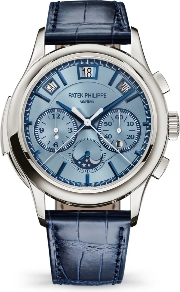patek philippe grand complications 42mm blue dial white gold 5308g-001