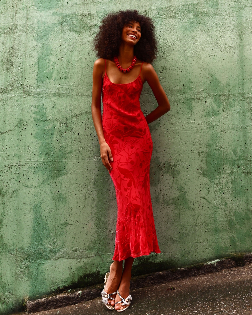 evi dress red