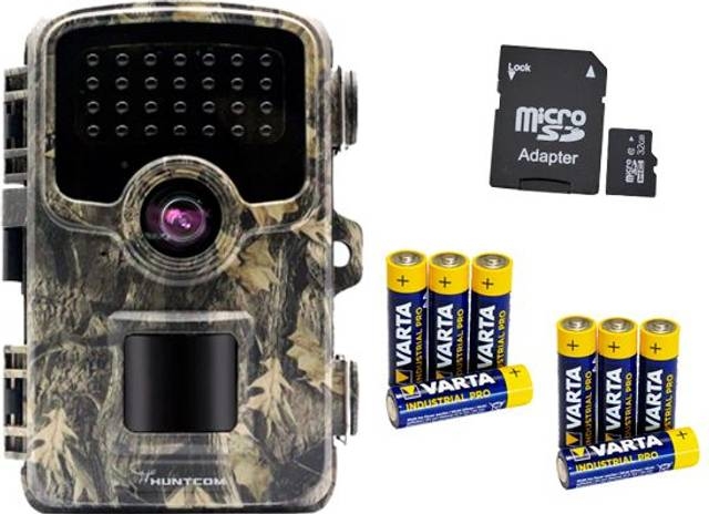 Huntcom Magna 48MP Vildtkamerasæt Med SD-kort 8 Stk AA-batteri