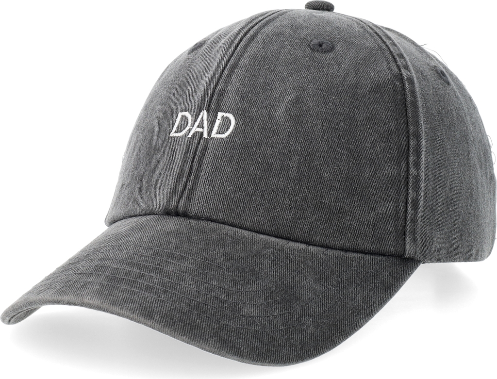 vintage washed black dad cap