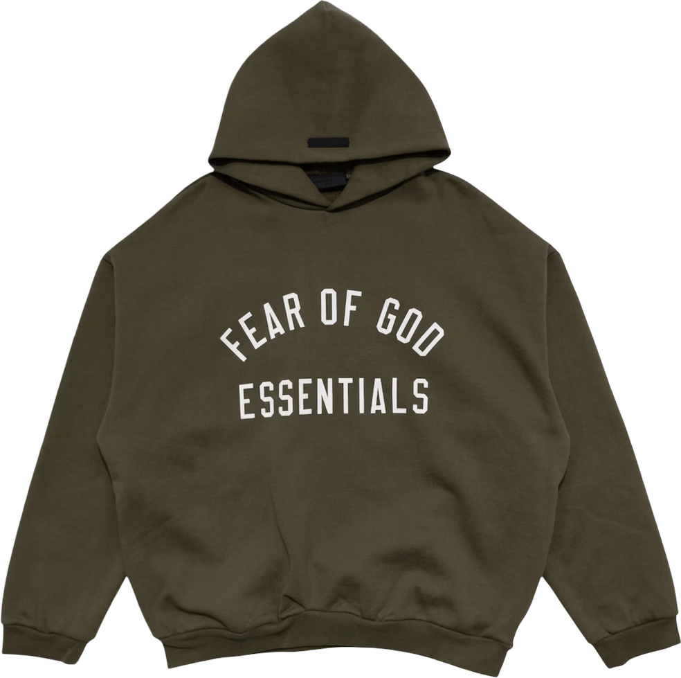 Fear of God Essentials Fleece Hoodie Military