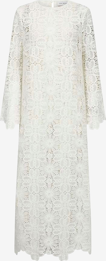 Copenhagen Muse Vilja Kjole Med Blonder Og Broderier - Cream