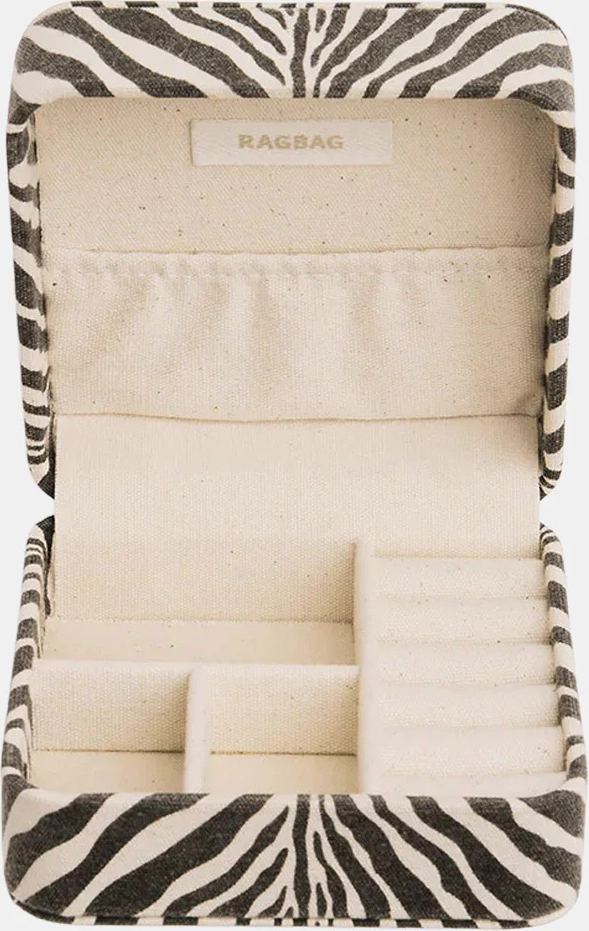 Ragbag Jewelry Box Canvas Zebra