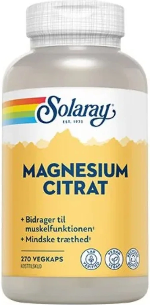 solaray magnesium citrat 270 kaps. - 2 for 399,-