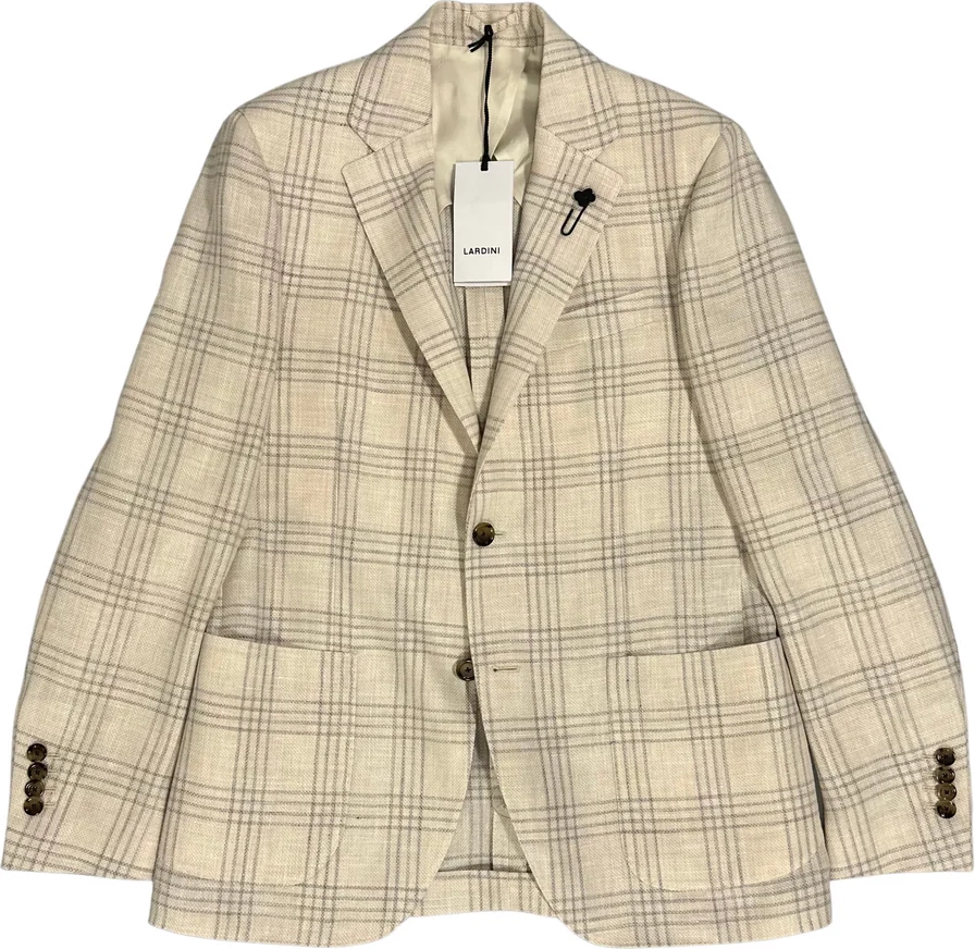 lardini grå ternet blazer jakke