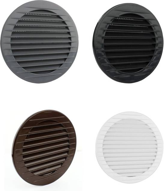 Rund ventilationsrist - Ø100mm, Hvid
