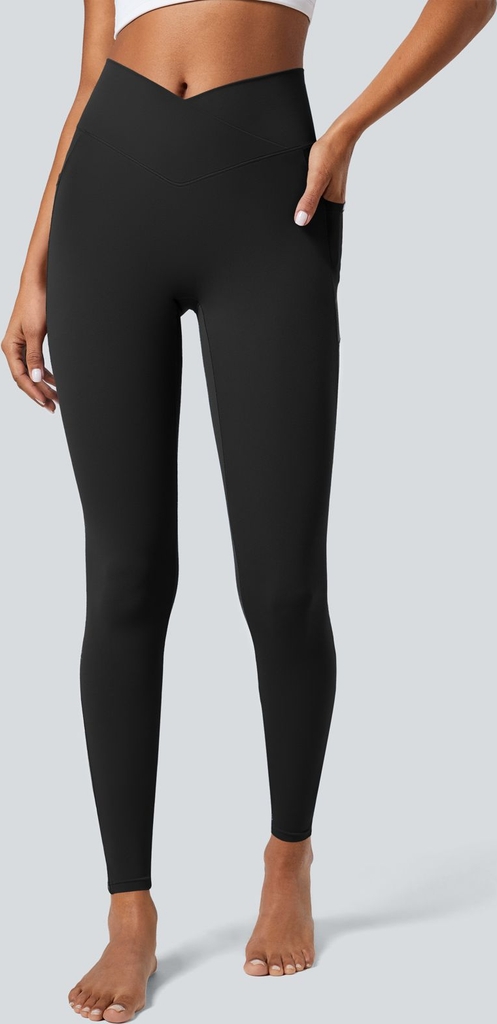 softlyzero™ crossover lomme ensfarvet leggings-upf50+
