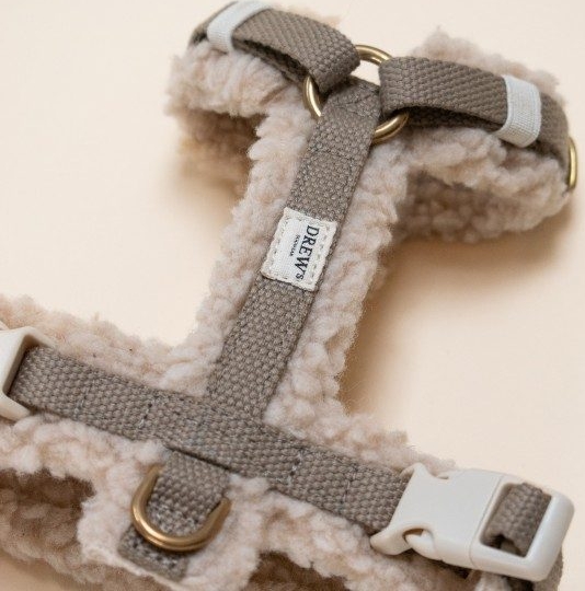 drew's dogwear teddy // justerbar y-sele (beige)