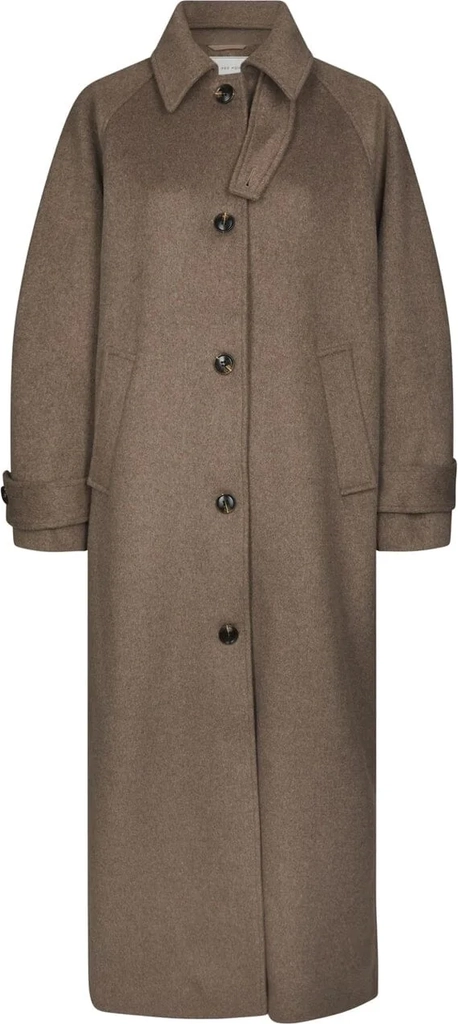 neo noir - frakke - keaton wool coat - taupe (levering midt september)
