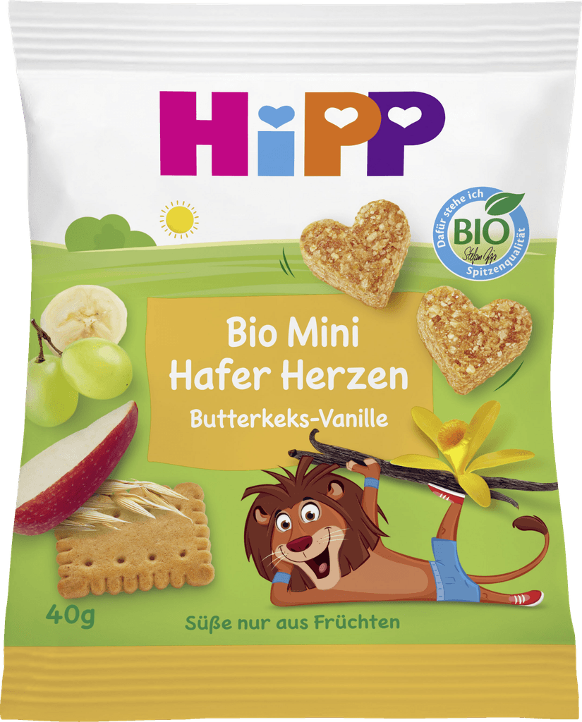 Hipp Økologisk Mini Havrehjerte Smørkiks 3 År