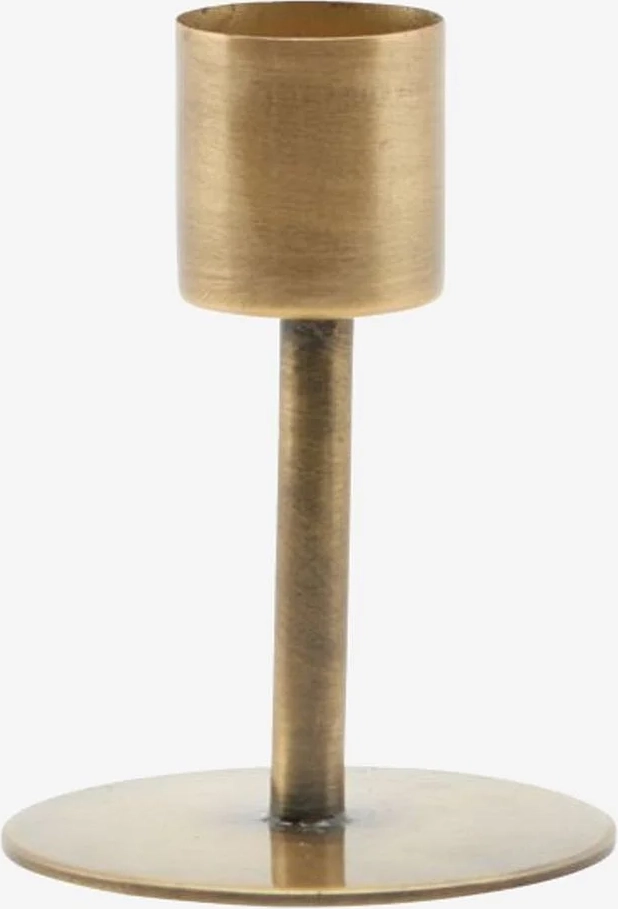 house doctor Candle Stand, Hdanit, Antique Brass - ANTIQUE BRASS - H7 cm