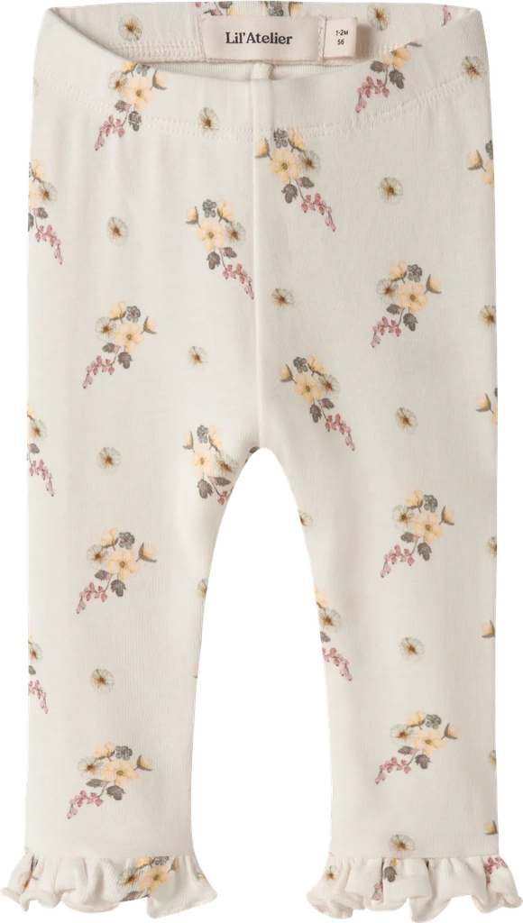 Lil' Atelier Leggings Gayo - Coconut Milk Flower / 56