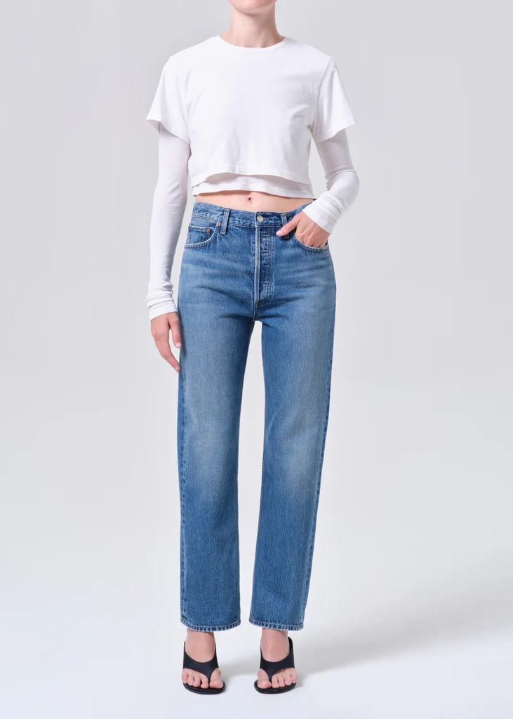 90's pinch waist high rise straight (weightless) in circulate