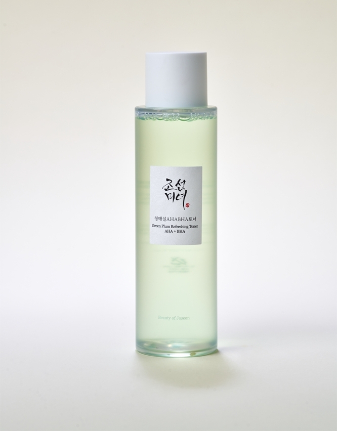 beauty of joseon green plum refreshing toner aha + bha mild eksfolierende toner til hverdagsbrug