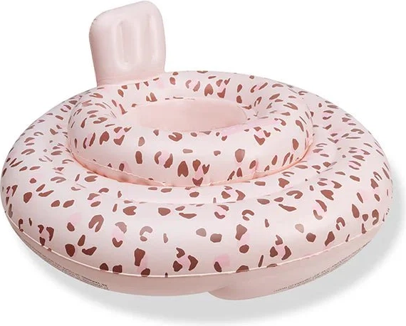 swim essentials baby badering, old pink leopard