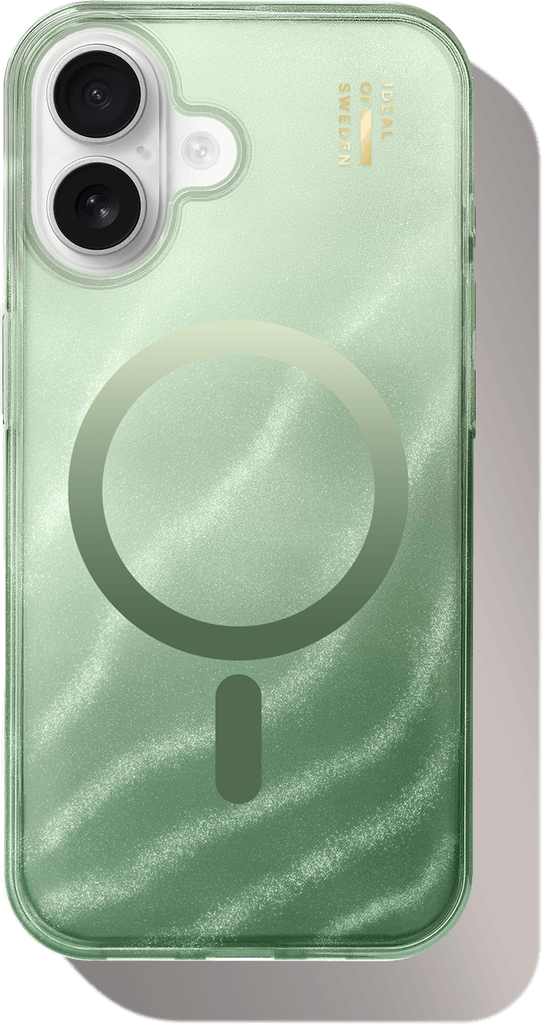 clear case magsafe iphone 17 sage green