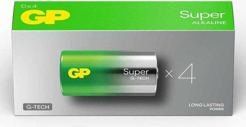 GP Batteries D Super Alkaline Batteri 4-Pak