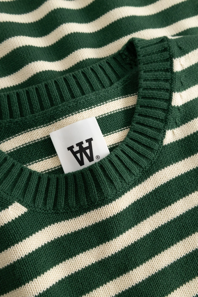 Wood Wood Wwtay Crew Neck st 25163 Kvinde Eden Stripe Langærmede Bluser Str M - hos Magasin