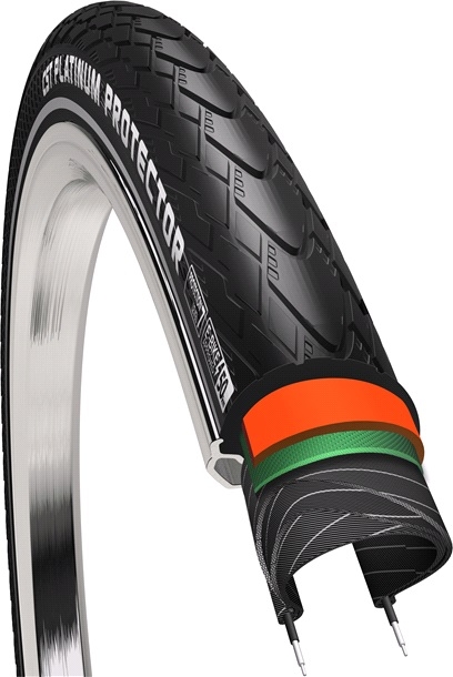 cykeldæk cst 700x45c puncture + refleks