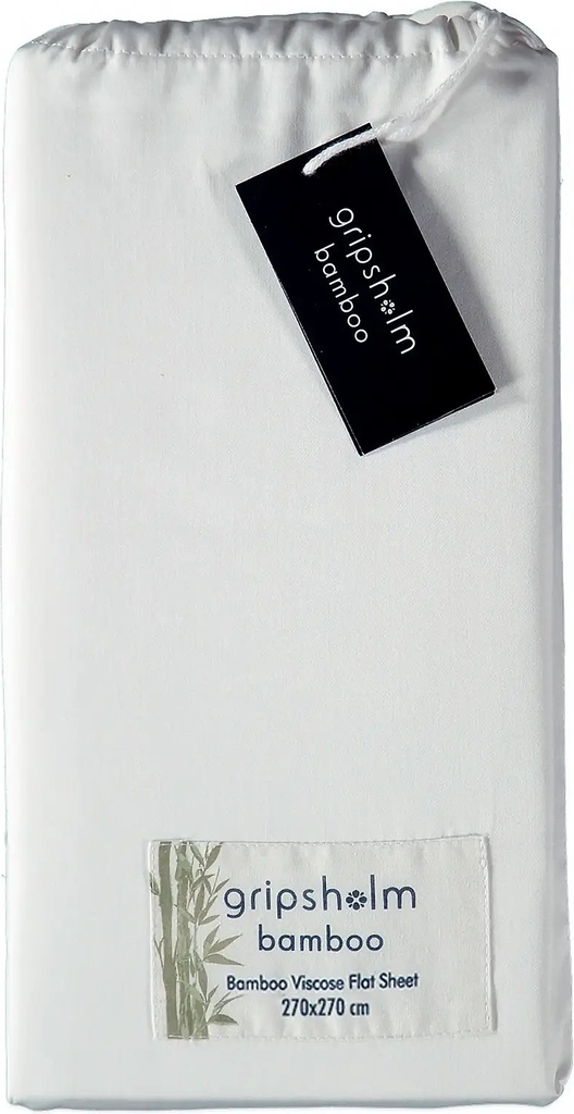 Gripsholm | Flat Sheet Bamboo 150X260Cm, White 150X260 | 150X260CM