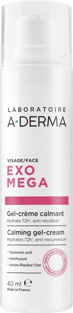 a-derma exomega face calming gel-cream 40 ml