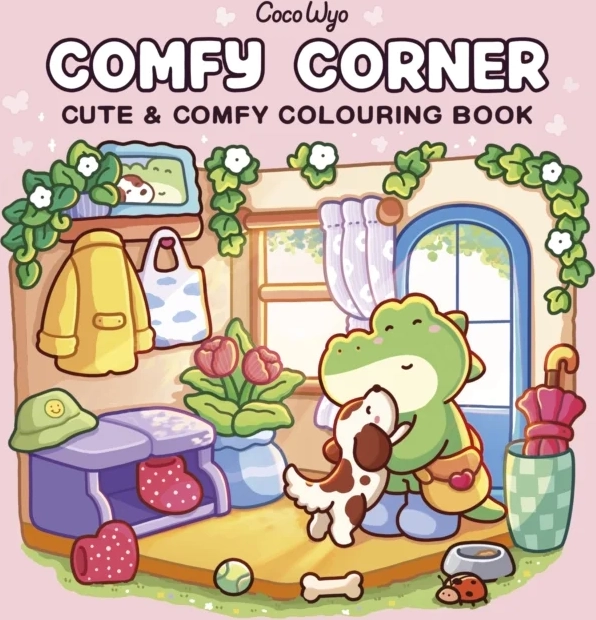 coco wyo, comfy corner - hyggelig og nuttet malebog