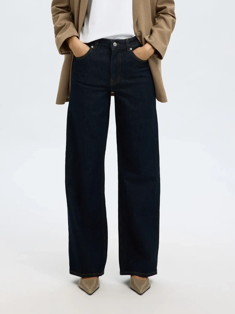 Selected Jeans SLFBEA-KORI - Natblå