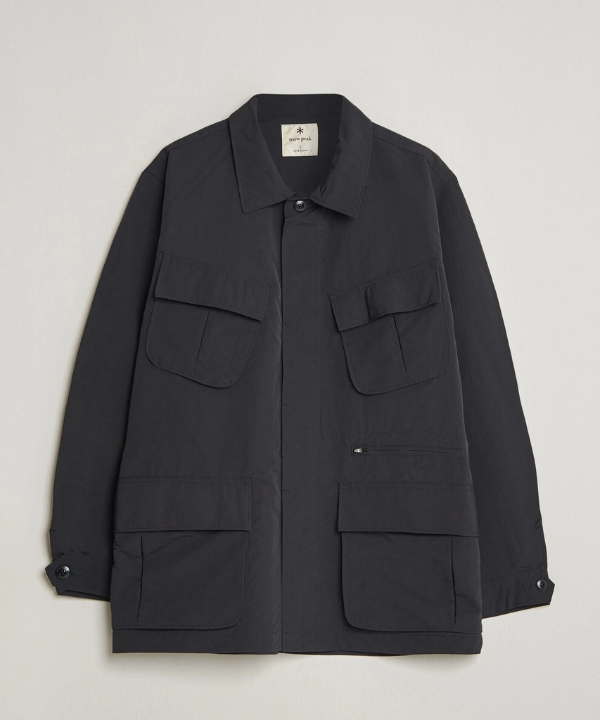 snow peak nylon washer jacket black
