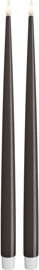 Deluxe Homeart Middagsljus 38cm 2-pack Mocka LED-ljus 2st