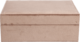 dark velvet jewellery box large warm taupe
