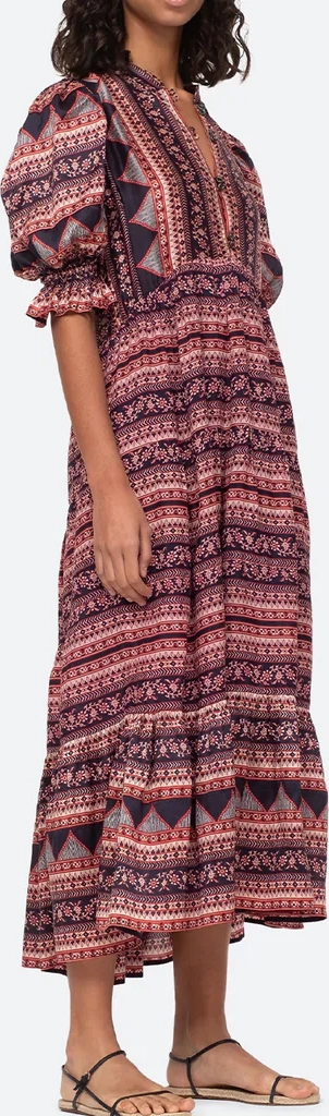 sea new york - suzie print puff kjole