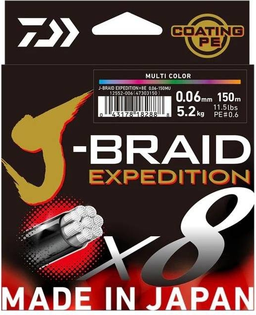 Daiwa J-Braid X8 Expedition 0.10mm 150m