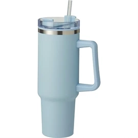 eh termokrus med låg, sugerør og håndtag 1200 ml., grå