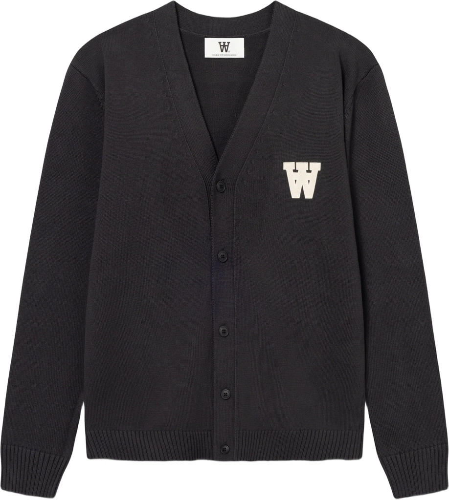 Wood Wood WWTay Cardigan Pirate Black Double A - Black