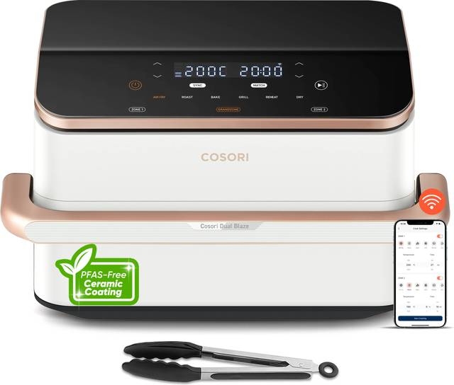 COSORI Double varmluftfrituregryde 10 l 2800 W - hvid