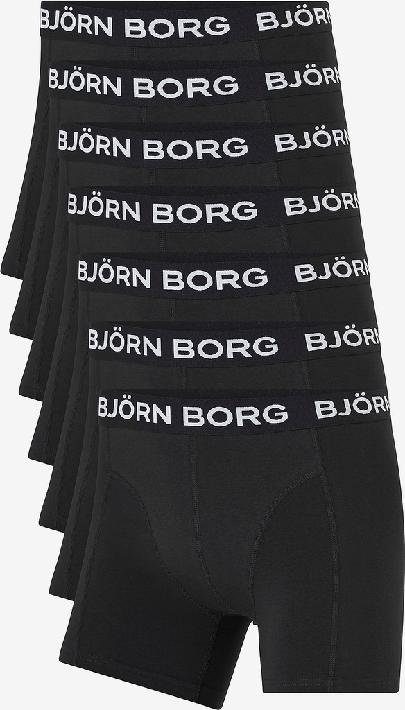 Björn Borg 7P Cotton Stretch Boxer Sort bomuld X-Large Herre