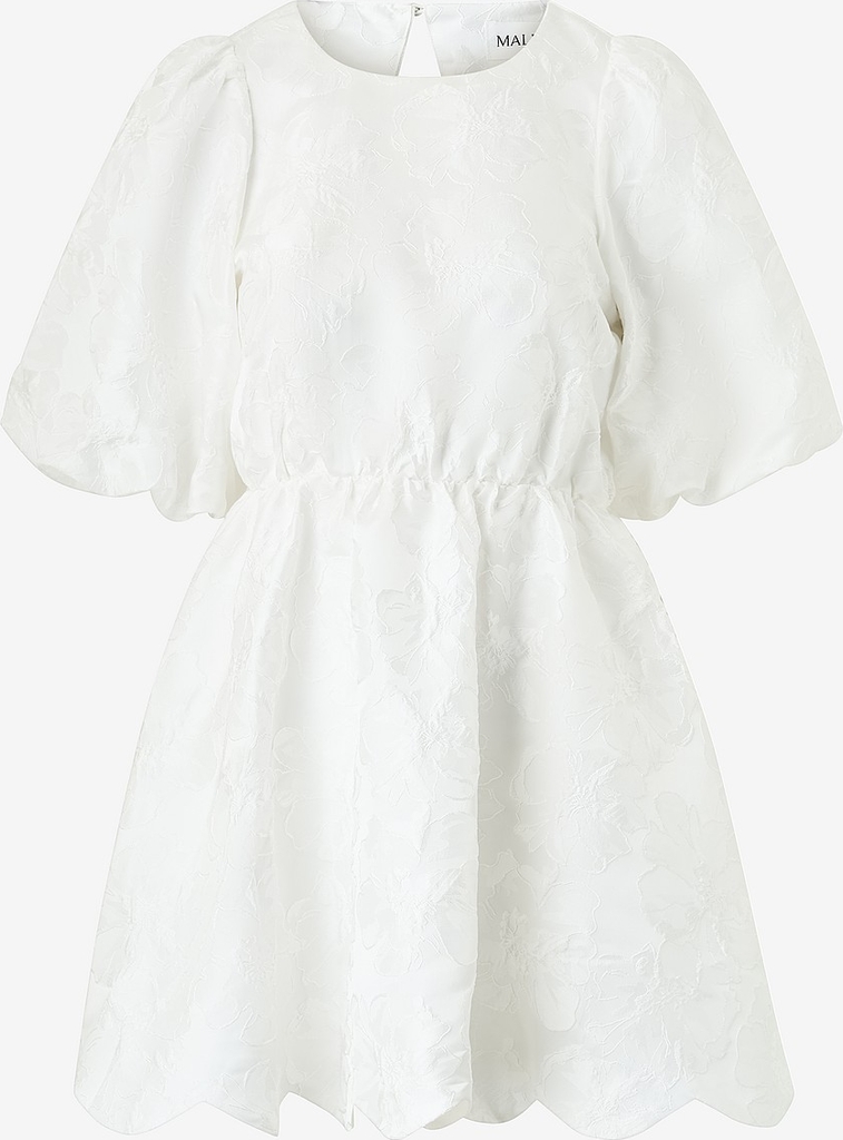 By Malina - Klänning Elina Scalloped Detail Mini Dress - Vit