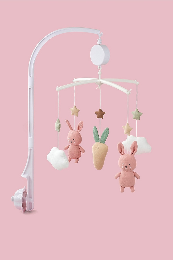 JaBaDaBaDo - Musikalsk uro Bunny pink - Rosa