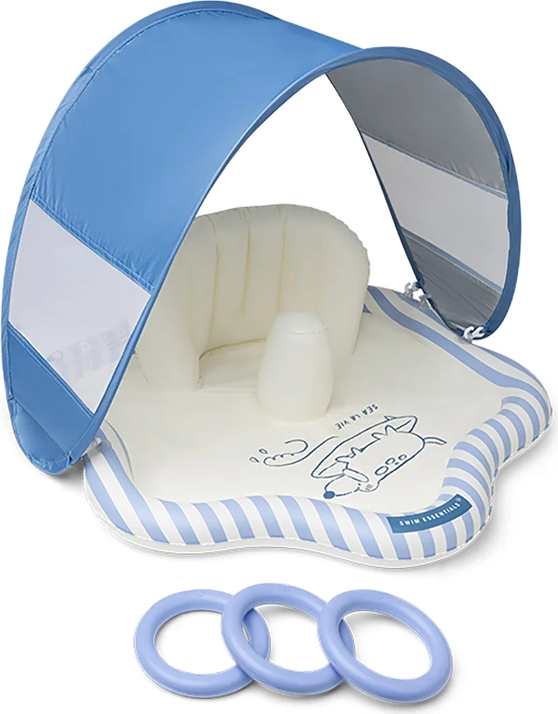swim essentials oppustelig vandsprøjte – blue surfer